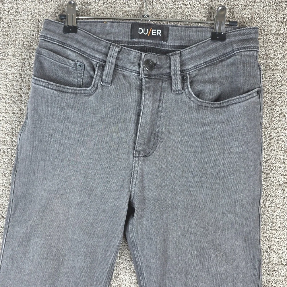 DU/ER L2X Slim Fit‎ Mens 29x30 Grey Jeans Pants Denim Stretch